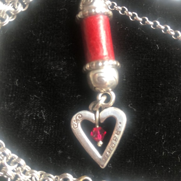 Brighton Laugh, Dram, Hope, Live Heart necklace . - Picture 2 of 6